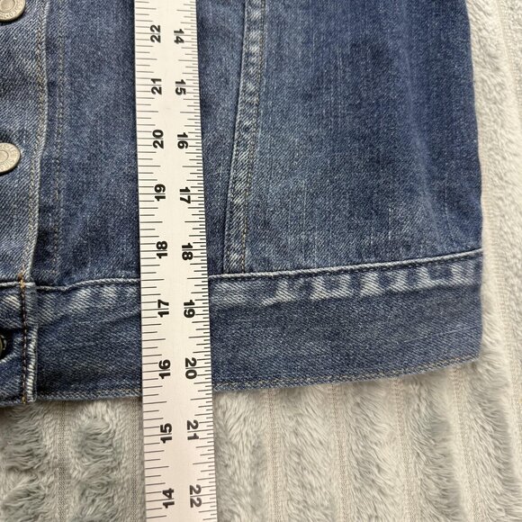 Levi's Vest Womens L Denim Button‎ Up Trucker Blue Western 100% Cotton Pockets - Picture 7 of 11